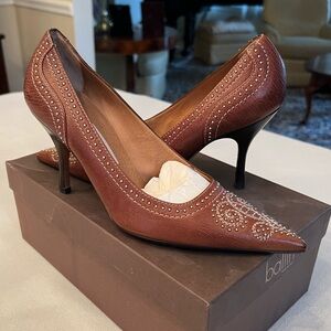 New Ballin Leather Studded Heels